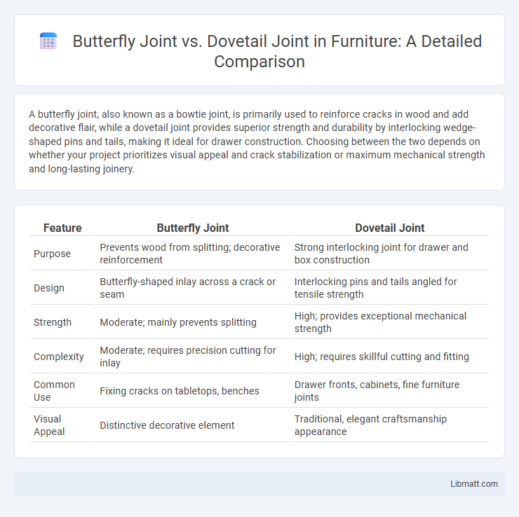 Butterfly Joint vs. Dovetail Joint in Furniture: A Detailed Comparison