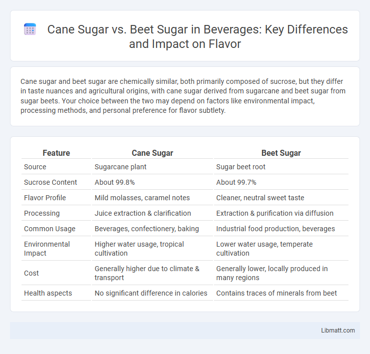 Cane Sugar vs. Beet Sugar in Beverages: Key Differences and Impact on Flavor
