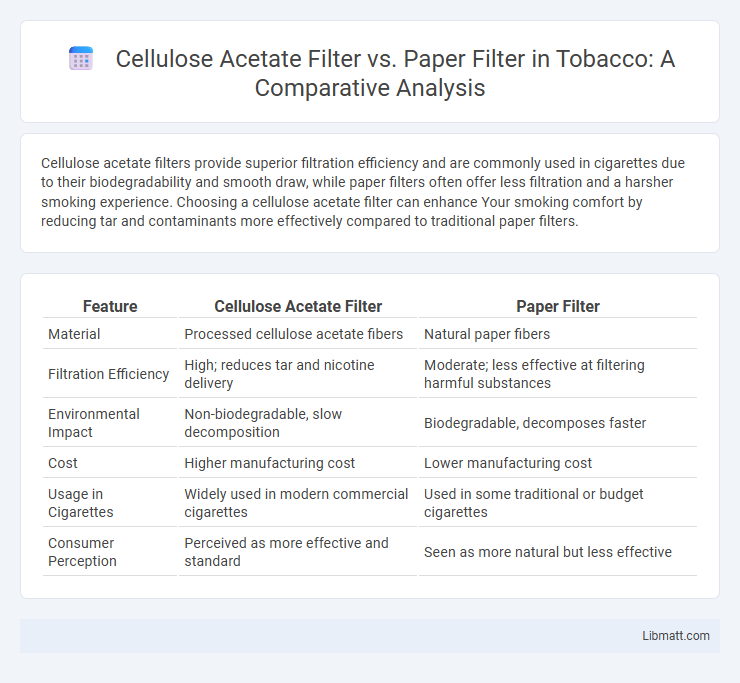 Cellulose Acetate Filter vs. Paper Filter in Tobacco: A Comparative Analysis