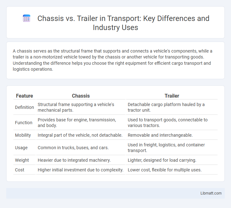 Chassis vs. Trailer in Transport: Key Differences and Industry Uses