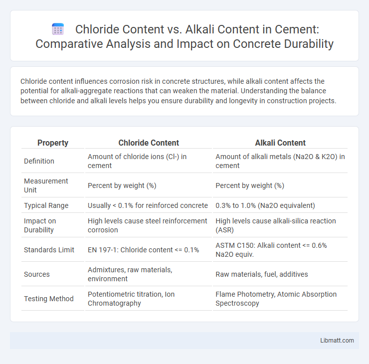 Chloride Content vs. Alkali Content in Cement: Comparative Analysis and Impact on Concrete Durability