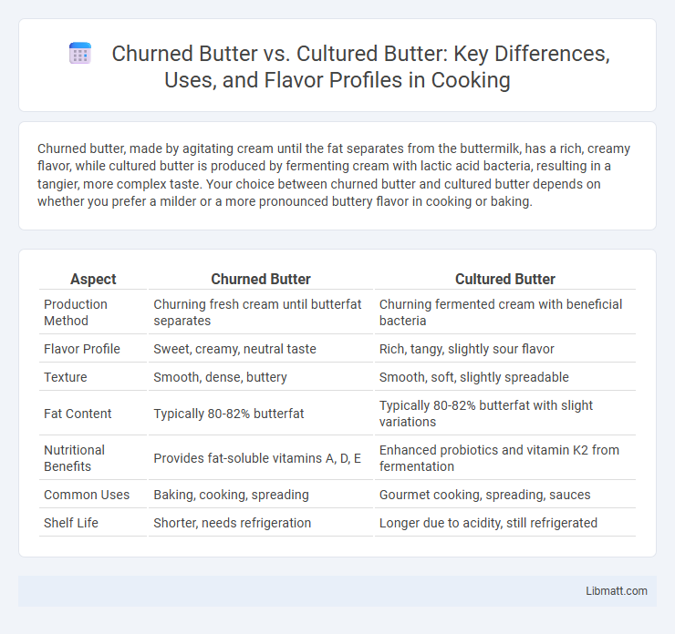 Churned Butter vs. Cultured Butter: Key Differences, Uses, and Flavor Profiles in Cooking