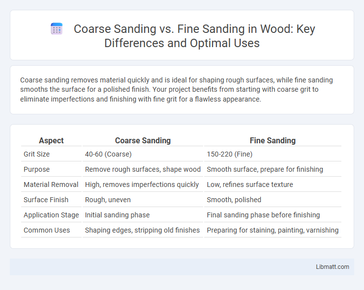 Coarse Sanding vs. Fine Sanding in Wood: Key Differences and Optimal Uses