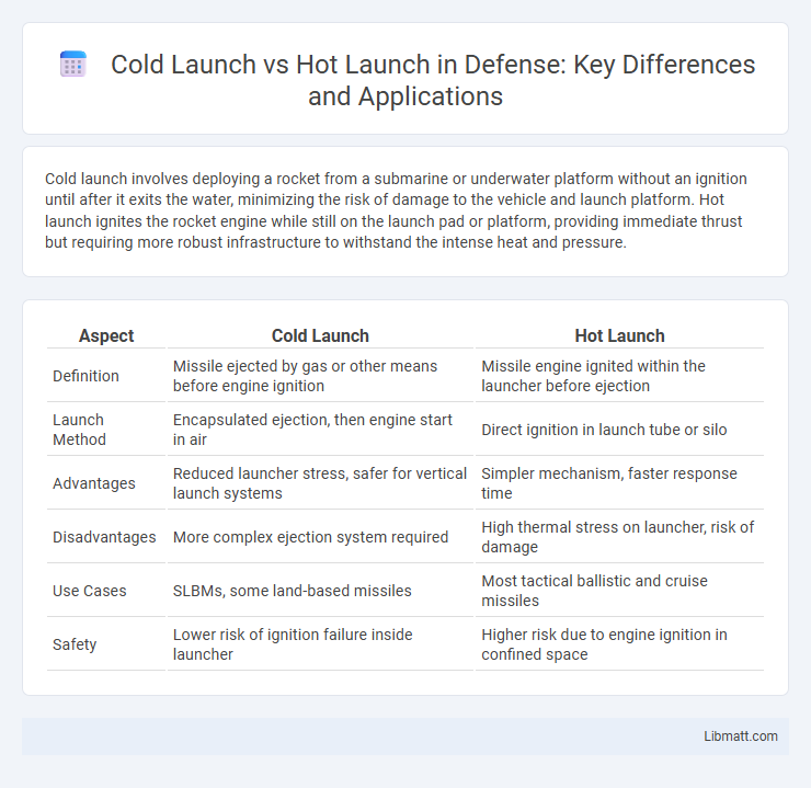 Cold Launch vs Hot Launch in Defense: Key Differences and Applications