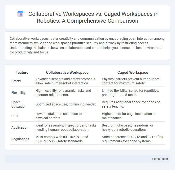 Collaborative Workspaces vs. Caged Workspaces in Robotics: A Comprehensive Comparison