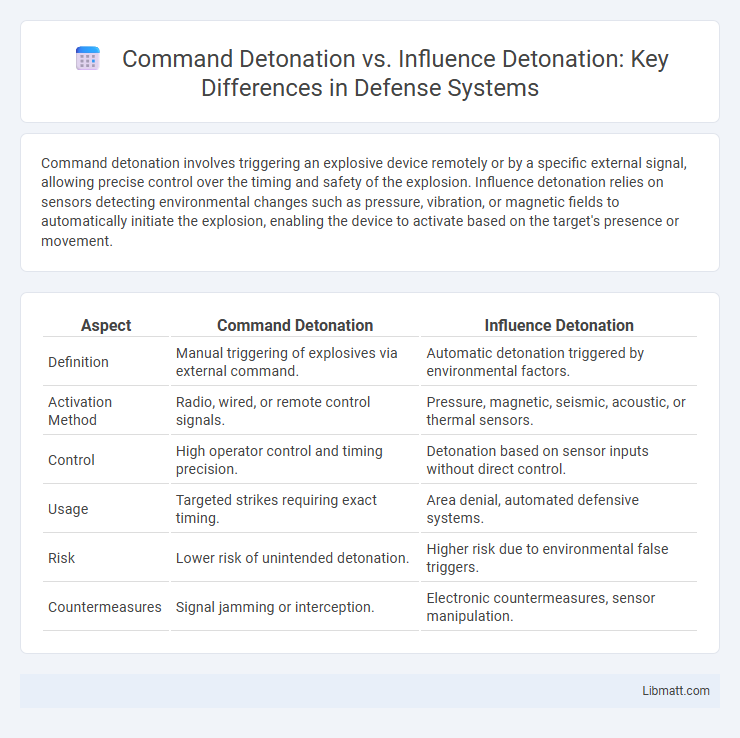 Command Detonation vs. Influence Detonation: Key Differences in Defense Systems