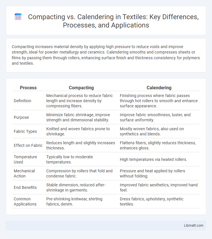 Compacting vs. Calendering in Textiles: Key Differences, Processes, and Applications
