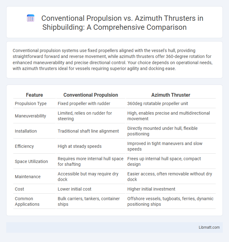 Conventional Propulsion vs. Azimuth Thrusters in Shipbuilding: A Comprehensive Comparison