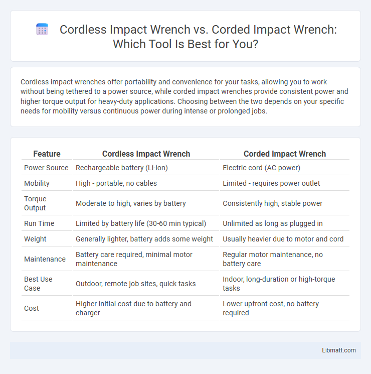 Cordless Impact Wrench vs. Corded Impact Wrench: Which Tool Is Best for You?