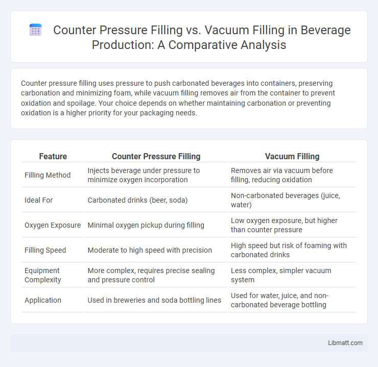 Counter Pressure Filling vs. Vacuum Filling in Beverage Production: A Comparative Analysis