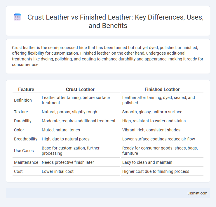 Crust Leather vs Finished Leather: Key Differences, Uses, and Benefits