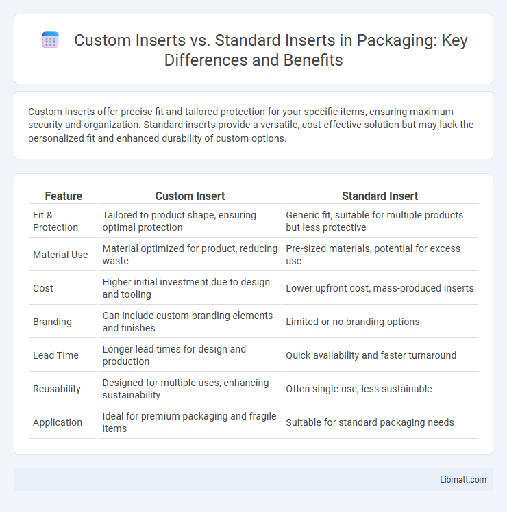 Custom Inserts vs. Standard Inserts in Packaging: Key Differences and Benefits