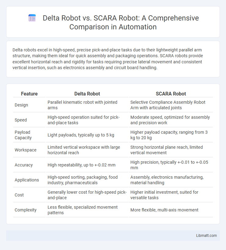 Delta Robot vs. SCARA Robot: A Comprehensive Comparison in Automation