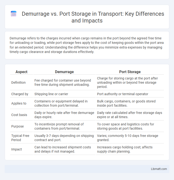 Demurrage vs. Port Storage in Transport: Key Differences and Impacts