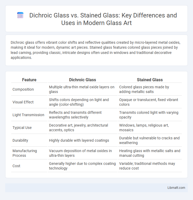 Dichroic Glass vs. Stained Glass: Key Differences and Uses in Modern Glass Art