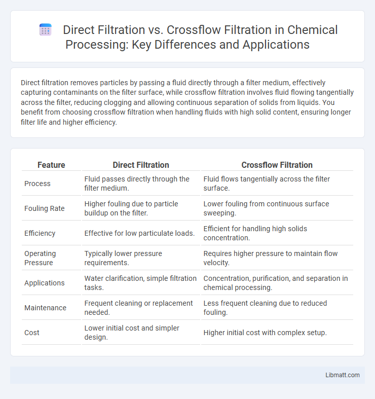 Direct Filtration vs. Crossflow Filtration in Chemical Processing: Key Differences and Applications
