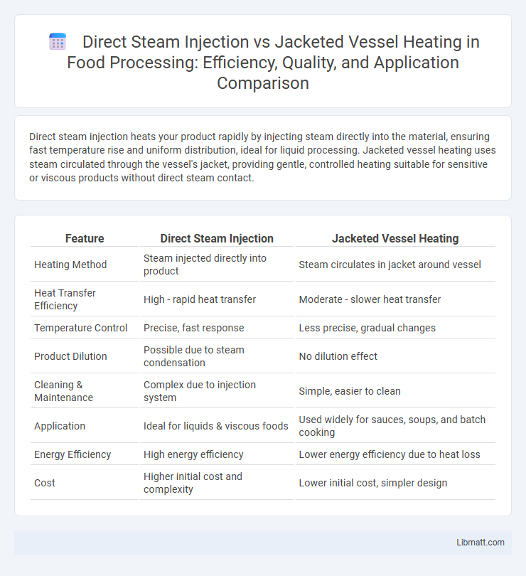 Direct Steam Injection vs Jacketed Vessel Heating in Food Processing: Efficiency, Quality, and Application Comparison