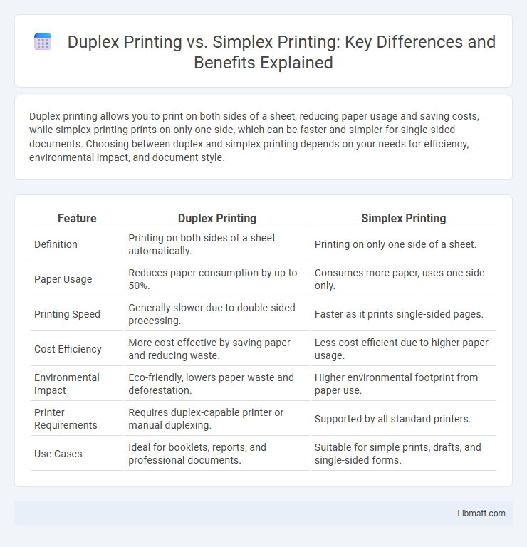 Duplex Printing vs. Simplex Printing: Key Differences and Benefits Explained