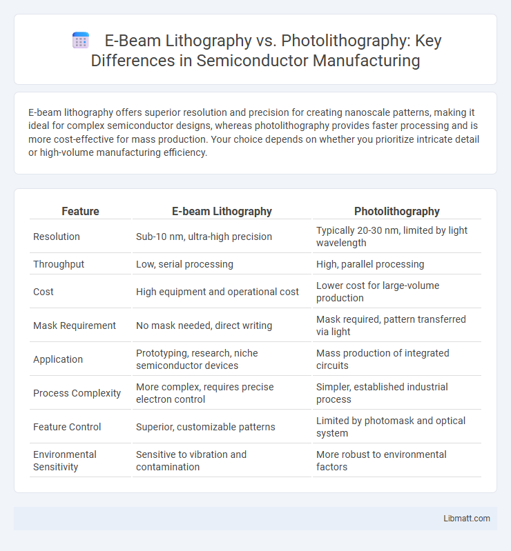 E-Beam Lithography vs. Photolithography: Key Differences in Semiconductor Manufacturing