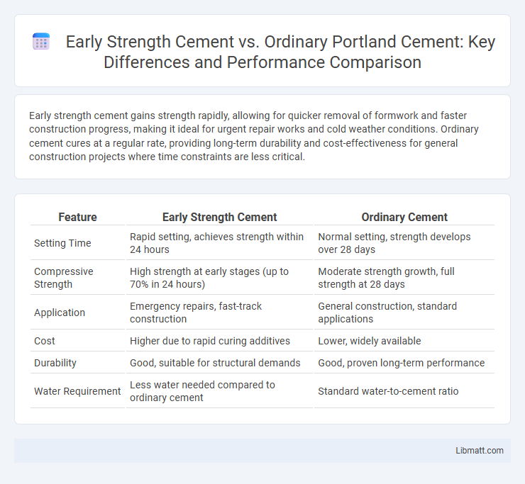 Early Strength Cement vs. Ordinary Portland Cement: Key Differences and Performance Comparison