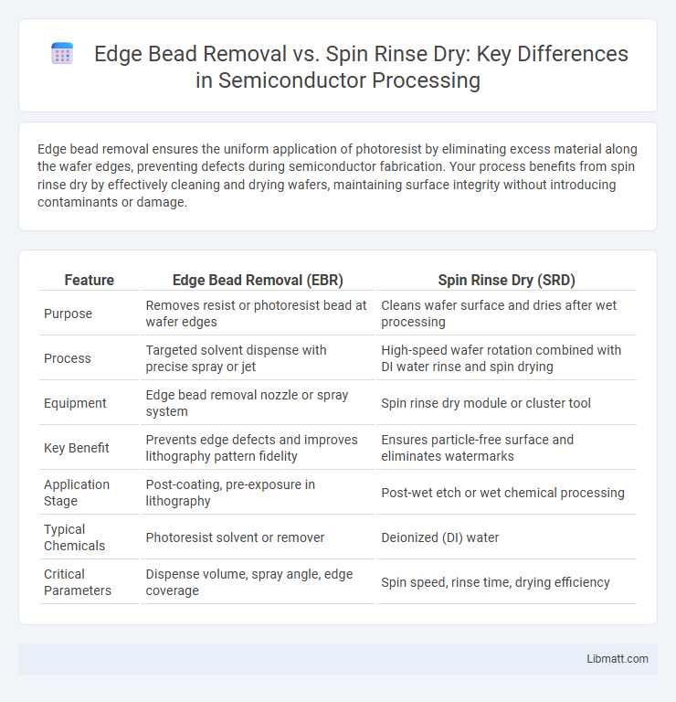 Edge Bead Removal vs. Spin Rinse Dry: Key Differences in Semiconductor Processing