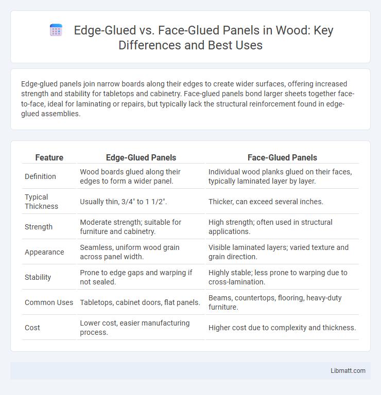 Edge-Glued vs. Face-Glued Panels in Wood: Key Differences and Best Uses