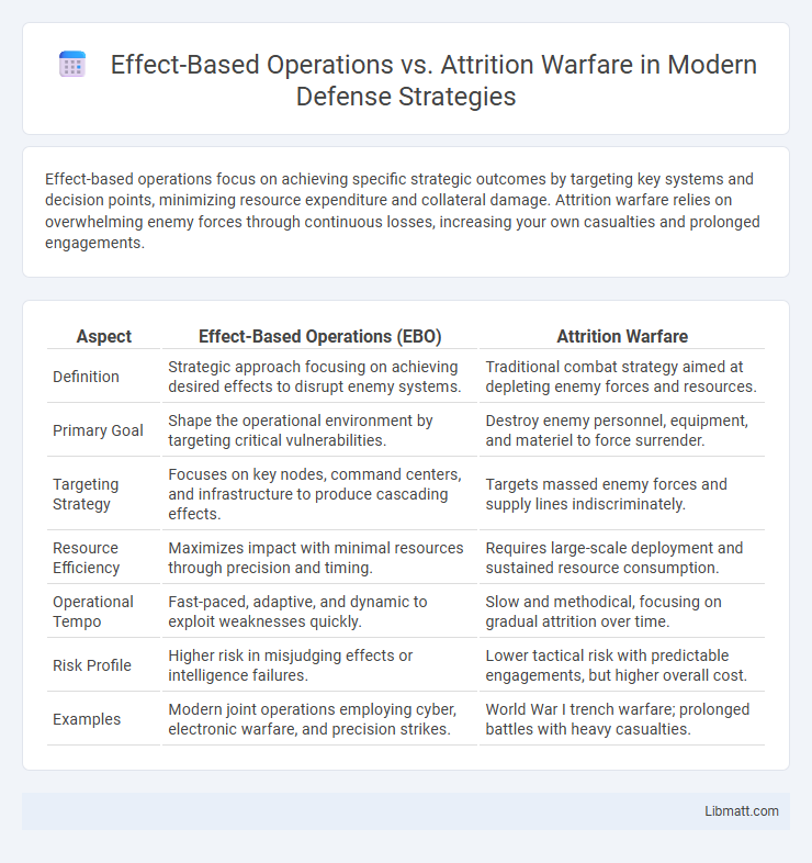 Effect-Based Operations vs. Attrition Warfare in Modern Defense Strategies