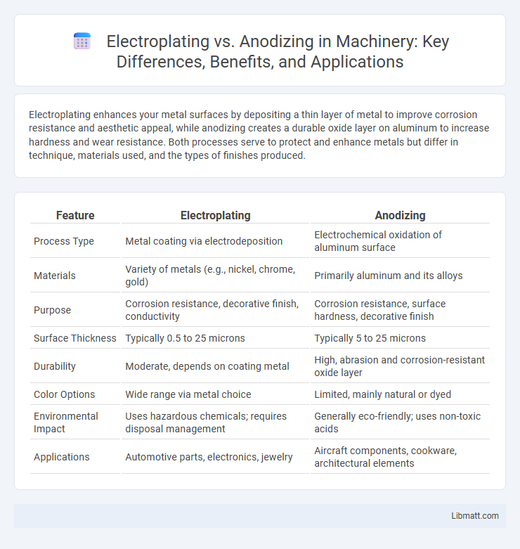 Electroplating vs. Anodizing in Machinery: Key Differences, Benefits, and Applications
