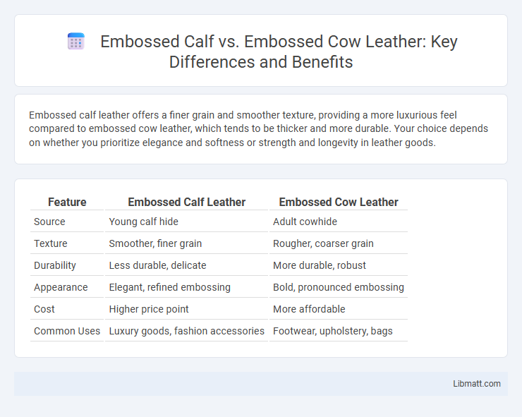 Embossed Calf vs. Embossed Cow Leather: Key Differences and Benefits