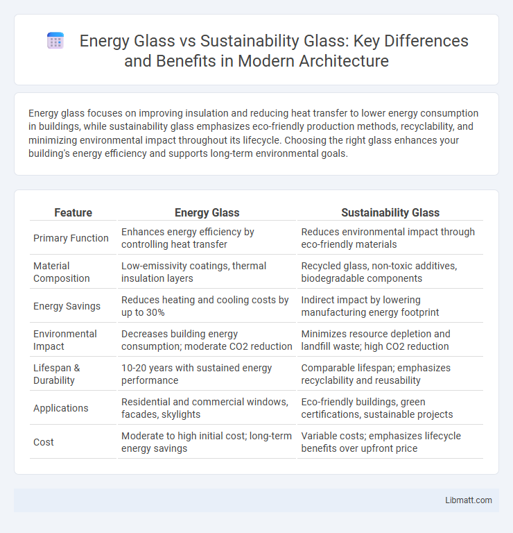 Energy Glass vs Sustainability Glass: Key Differences and Benefits in Modern Architecture