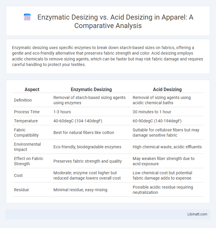 Enzymatic Desizing vs. Acid Desizing in Apparel: A Comparative Analysis