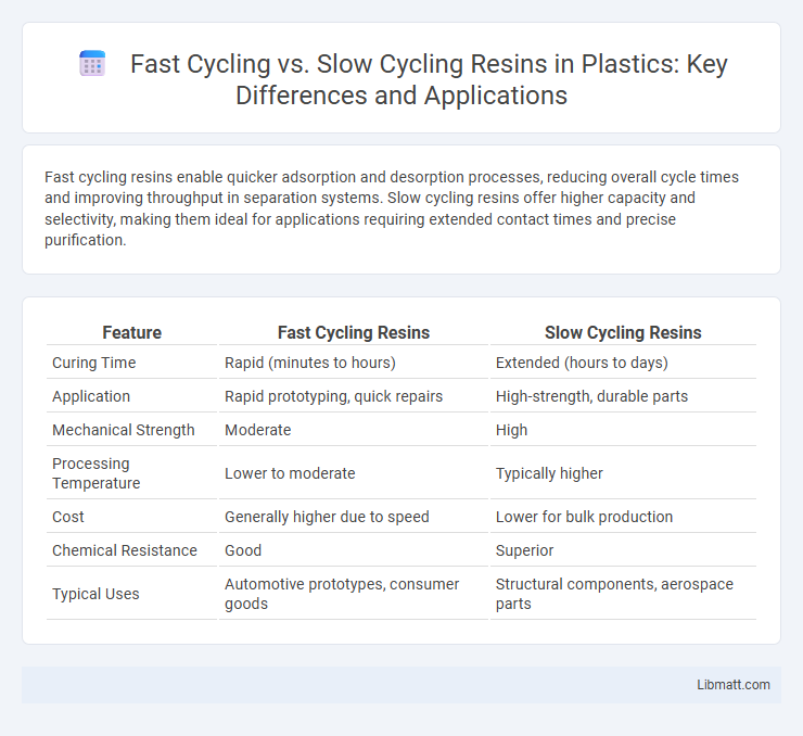 Fast Cycling vs. Slow Cycling Resins in Plastics: Key Differences and Applications