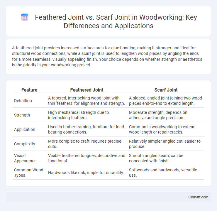 Feathered Joint vs. Scarf Joint in Woodworking: Key Differences and Applications