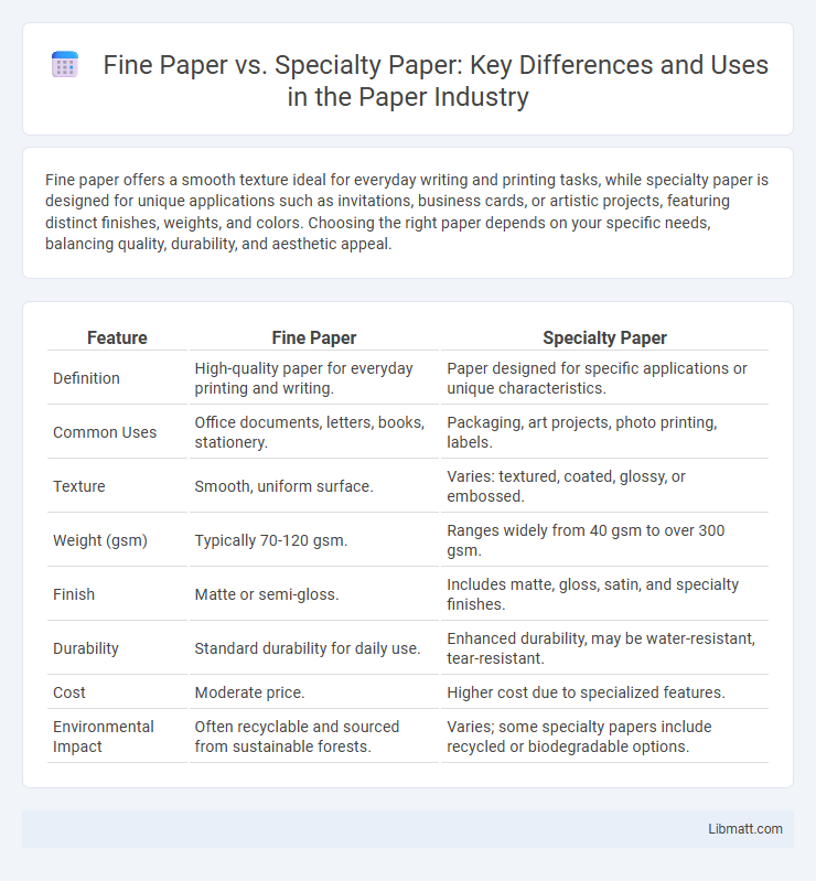 Fine Paper vs. Specialty Paper: Key Differences and Uses in the Paper Industry