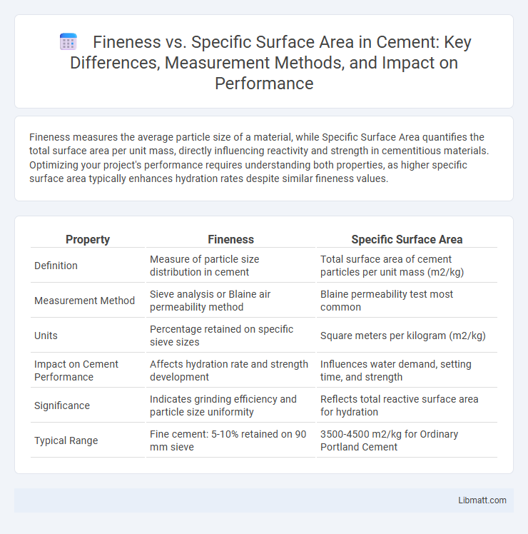 Fineness vs. Specific Surface Area in Cement: Key Differences, Measurement Methods, and Impact on Performance