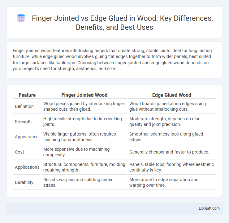 Finger Jointed vs Edge Glued in Wood: Key Differences, Benefits, and Best Uses