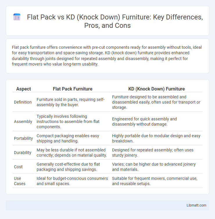 Flat Pack vs KD (Knock Down) Furniture: Key Differences, Pros, and Cons