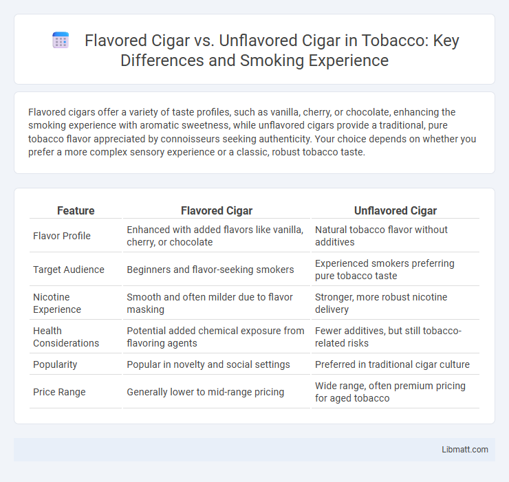 Flavored Cigar vs. Unflavored Cigar in Tobacco: Key Differences and Smoking Experience