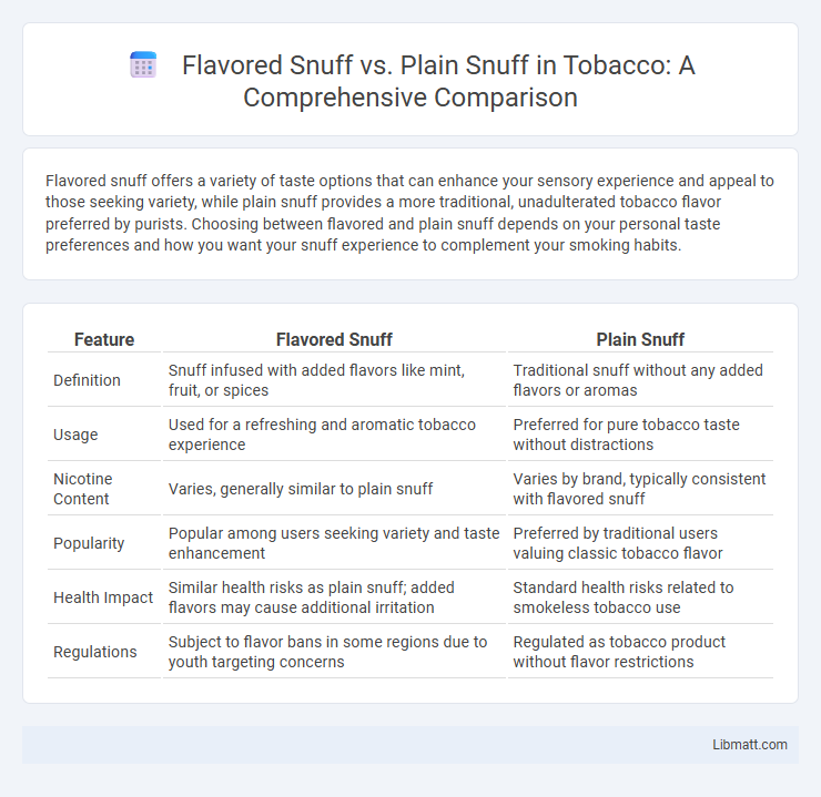 Flavored Snuff vs. Plain Snuff in Tobacco: A Comprehensive Comparison
