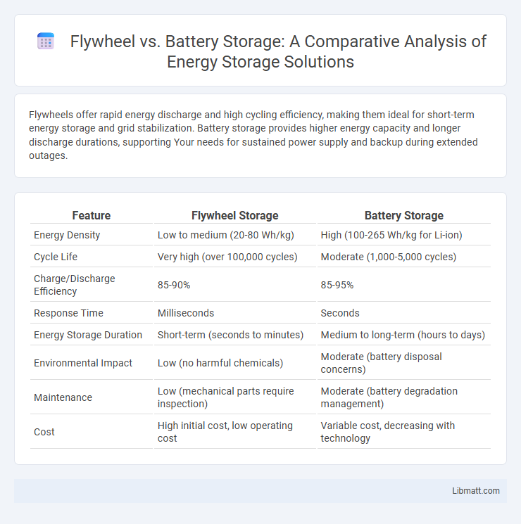 Flywheel vs. Battery Storage: A Comparative Analysis of Energy Storage Solutions