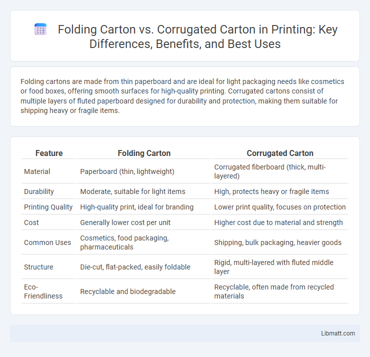 Folding Carton vs. Corrugated Carton in Printing: Key Differences, Benefits, and Best Uses