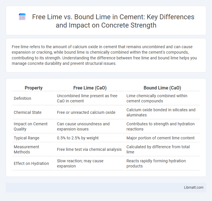 Free Lime vs. Bound Lime in Cement: Key Differences and Impact on Concrete Strength