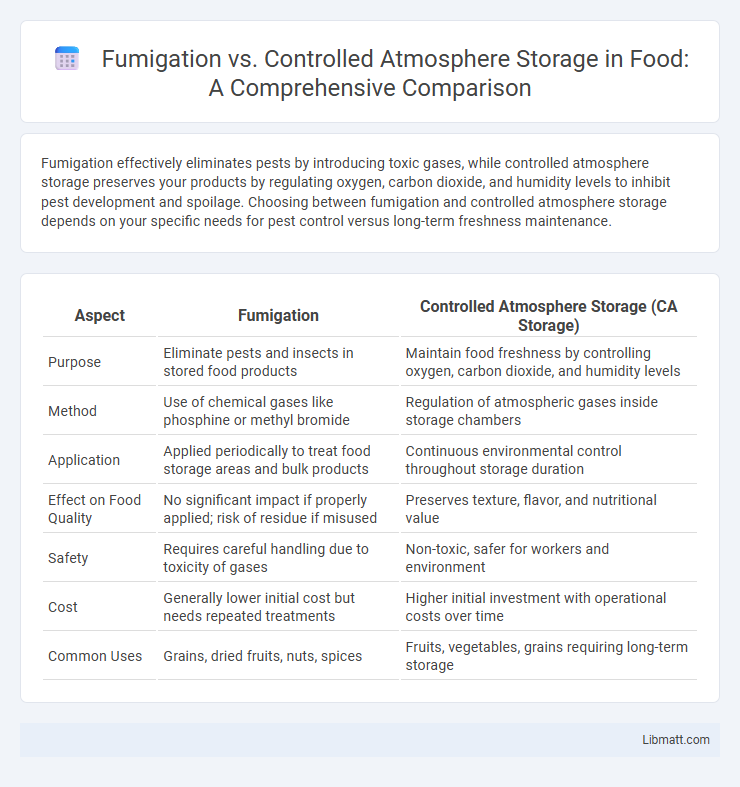 Fumigation vs. Controlled Atmosphere Storage in Food: A Comprehensive Comparison
