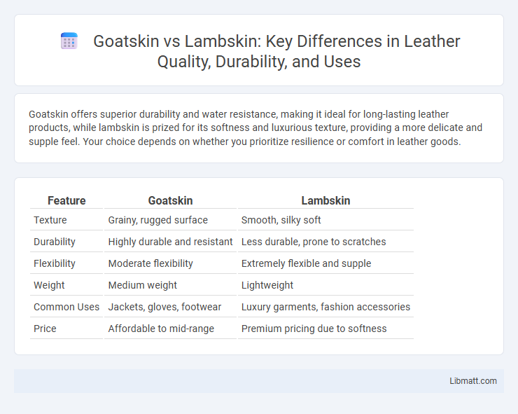 Goatskin vs Lambskin: Key Differences in Leather Quality, Durability, and Uses