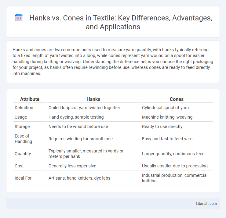 Hanks vs. Cones in Textile: Key Differences, Advantages, and Applications
