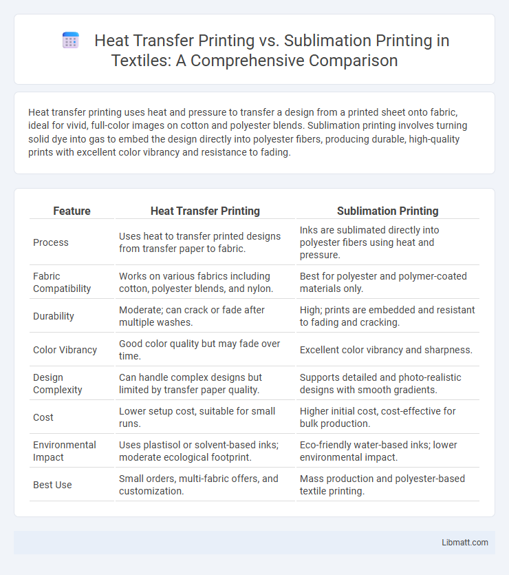 Heat Transfer Printing vs. Sublimation Printing in Textiles: A Comprehensive Comparison