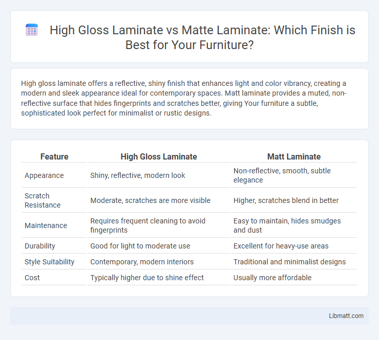 High Gloss Laminate vs Matte Laminate: Which Finish is Best for Your Furniture?