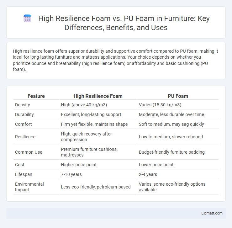High Resilience Foam vs. PU Foam in Furniture: Key Differences, Benefits, and Uses