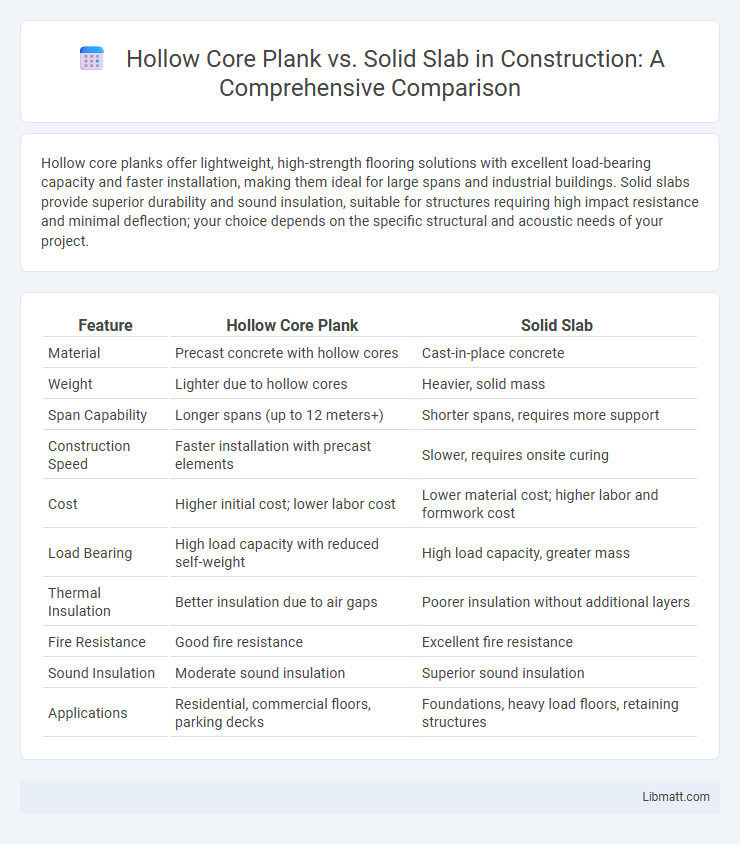 Hollow Core Plank vs. Solid Slab in Construction: A Comprehensive Comparison