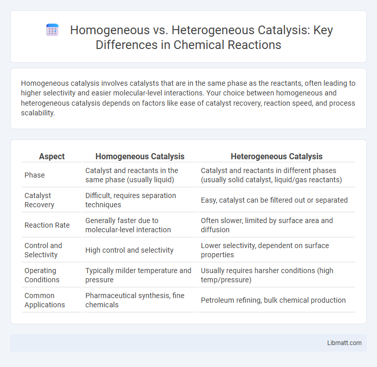 Homogeneous vs. Heterogeneous Catalysis: Key Differences in Chemical Reactions